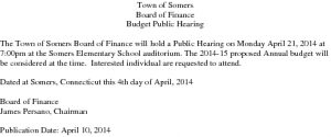 Icon of Legal Notice Budget Public Hearing FY14 15